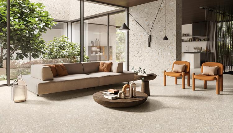 Lombarda | Emilceramica Grès Cérame Ergon Lombarda Pierre Séjour Sabbia Image Galerie | Emilceramica