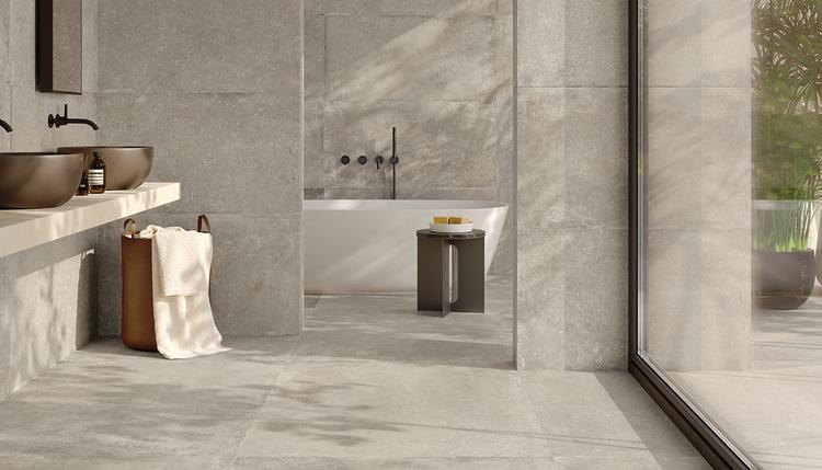 Ever-Stone | Emilceramica Grès Cérame Emil Ever-stone Pierre Salle De Bain Grey Fondo Image Galerie | Emilceramica